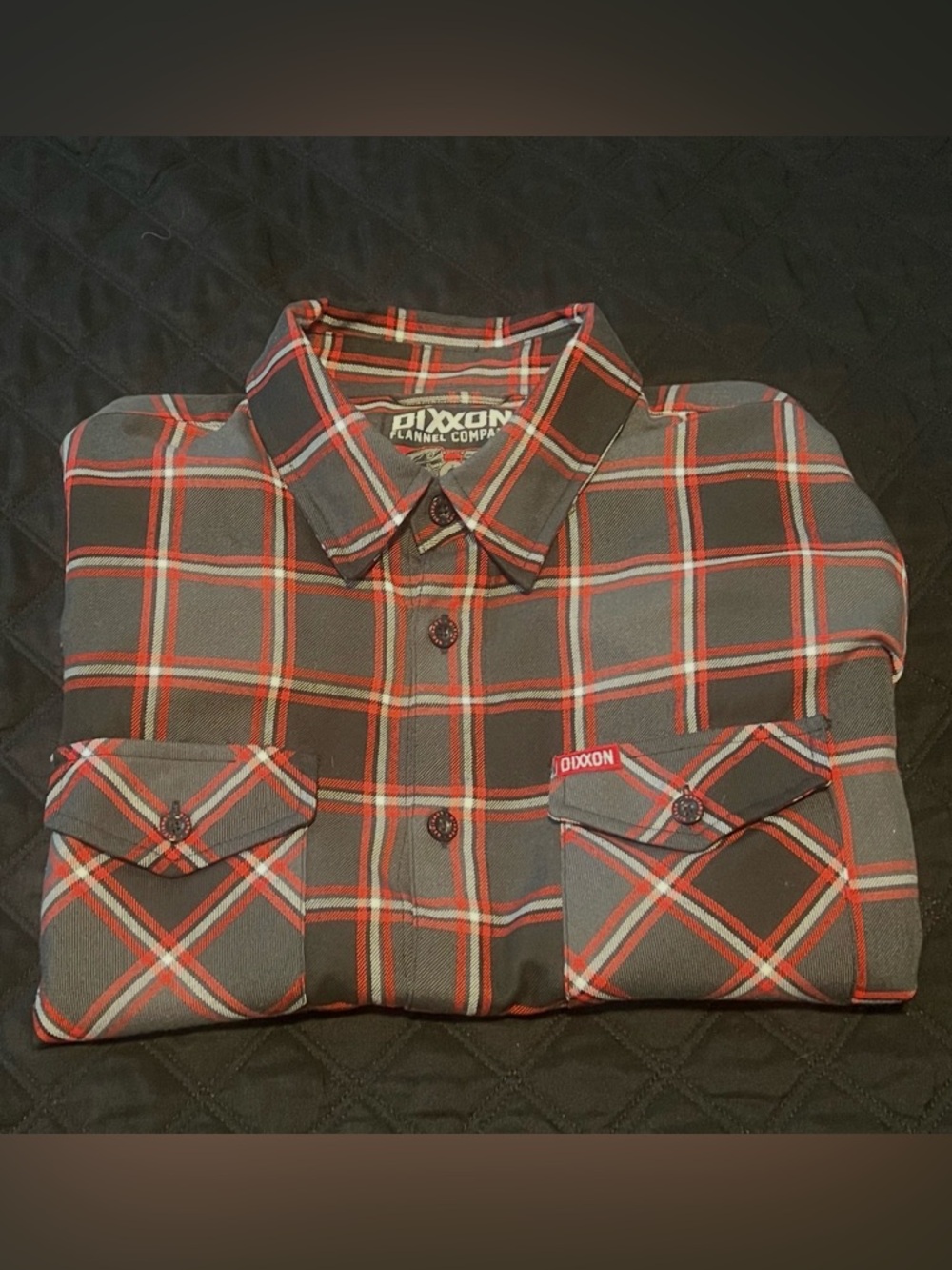 DIXXON Black and Red Plaid Button-Down Shirt
